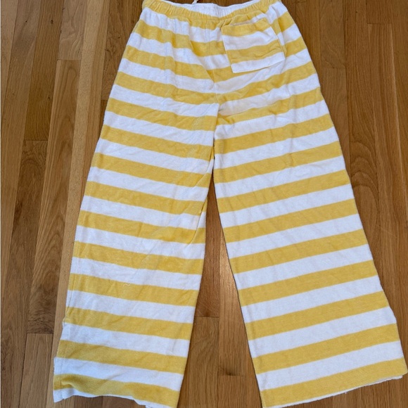 P.J. Salvage Cabana Paradise Stripe Pajama Pants Lemon Size Medium Women's - Picture 10 of 10